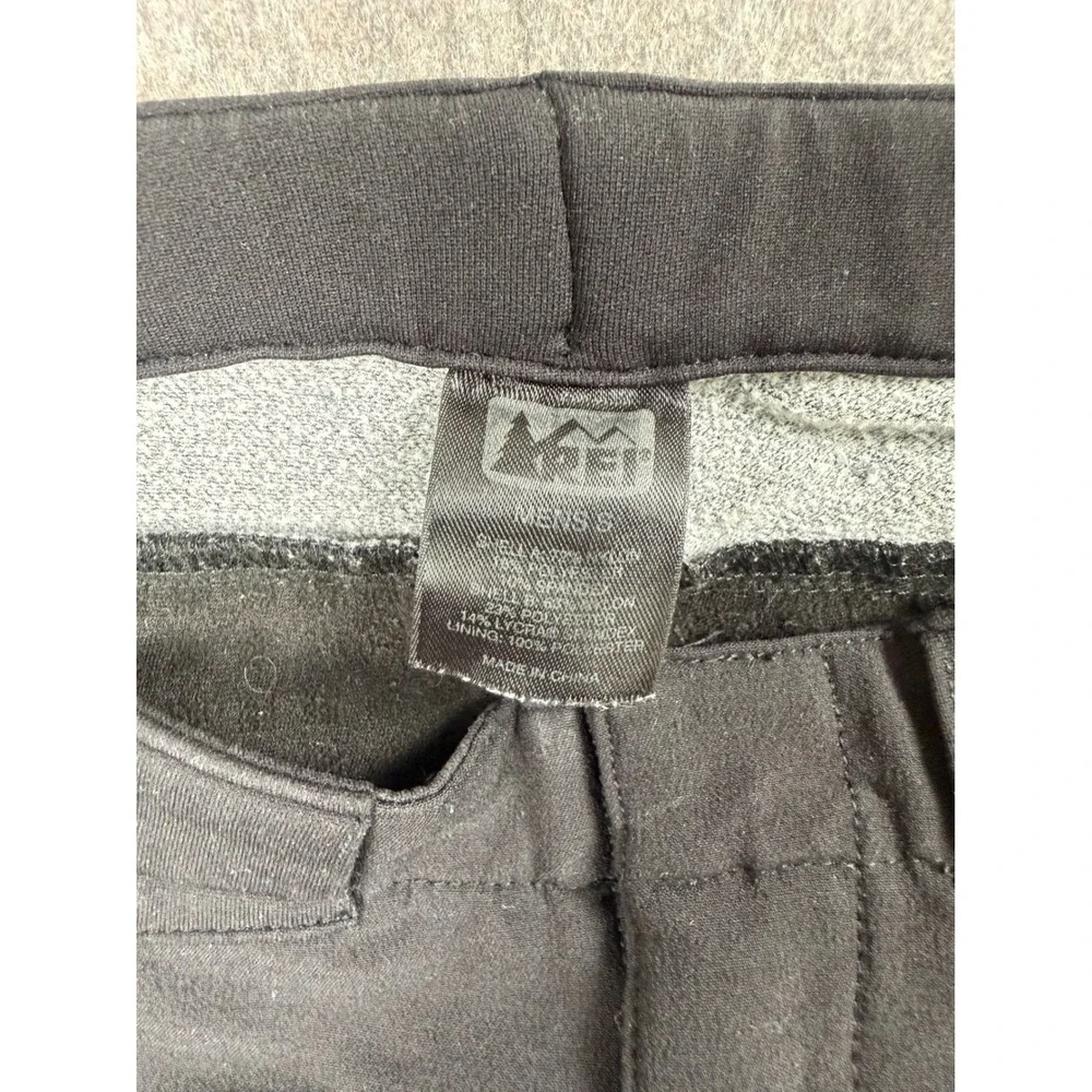 REI Co-op Mens Black Softshell Hiking Pants Stretch Technical Trousers Size S